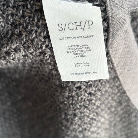 CAbi Lara Duster Knit Cardigan Sweater Size S Gray Open Front Casual Cozy - Picture 13 of 15